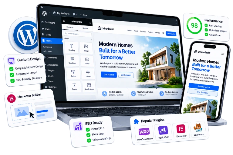 WordPress Elementor Performance Showcase